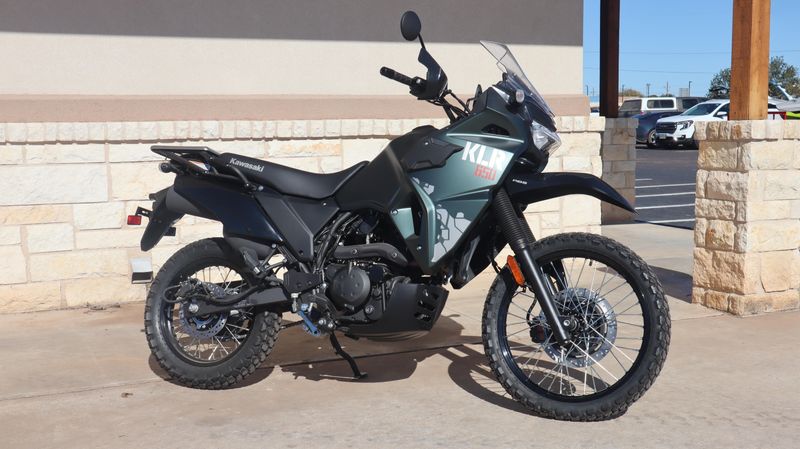 2025 KAWASAKI KLR 650 ABS METALLIC MATTE OLD SCHOOL GREEN  in a METALLIC MATTE OLD SCHOOL GREEN exterior color. Family PowerSports (877) 886-1997 familypowersports.com 