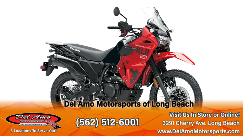 2024 Kawasaki KL650FRFNL-RD1  in a FIRECRACKER RED/METALLIC CARBON GRAY exterior color. Del Amo Motorsports of Long Beach (562) 362-3160 delamomotorsports.com 