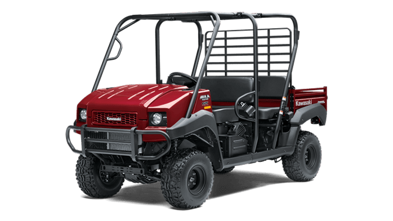 NEW 2026 KAWASAKI MULE 4010 TRANS4X4  in a DARK ROYAL RED exterior color. Family PowerSports (877) 886-1997 familypowersports.com 
