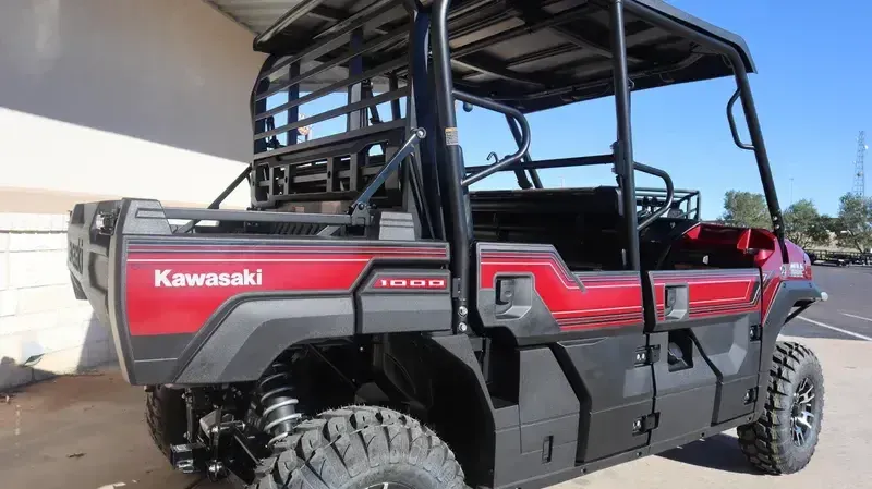 New 2026 Kawasaki MULE PROFXT 1000 LE PLATINUM RANCH EDITION METALLIC DEEP RED Image 3