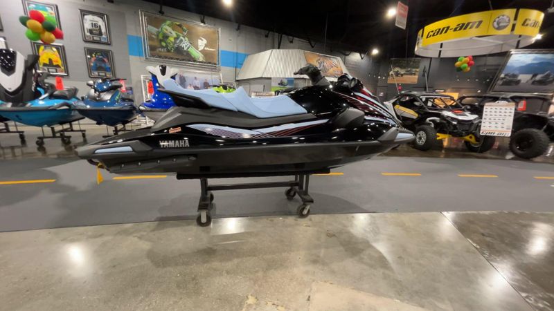 2025 Yamaha VX CRUISER W/AUDIO  in a BLACK/ICE BLUE exterior color. Del Amo Motorsports of Redondo Beach (424) 390-7811 delamomotorsports.com 