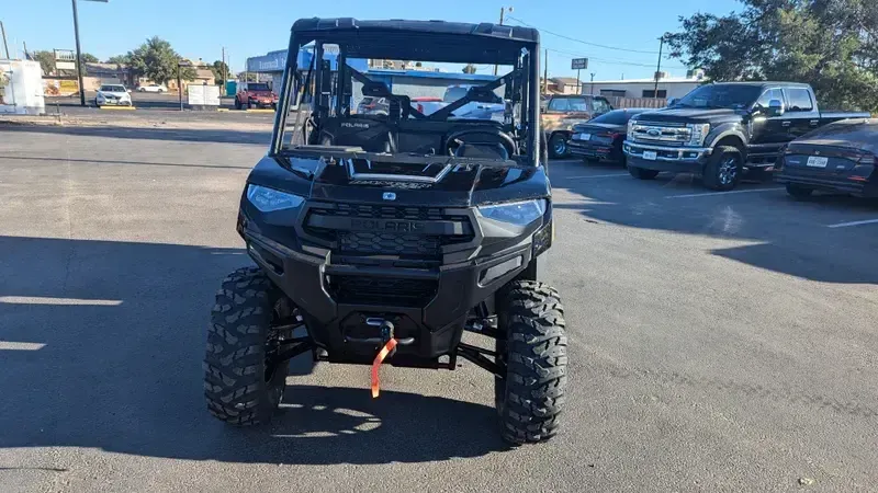 2025 POLARIS RANGER CREW XP 1000 TEXAS EDITION BLACK CRYSTAL in a BLACK CRYSTAL exterior color. Family PowerSports (877) 886-1997 familypowersports.com 