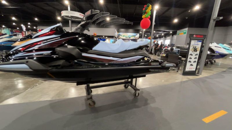 2025 Yamaha VX CRUISER W&sol;AUDIO  in a BLACK/ICE BLUE exterior color. Del Amo Motorsports of Redondo Beach (424) 390-7811 delamomotorsports.com 