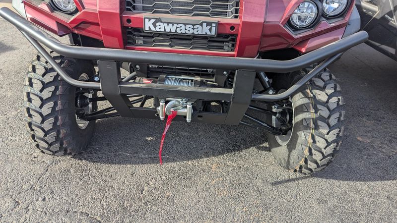 2025 KAWASAKI MULE PROFXT 1000 LE RANCH EDITION in a METALLIC DEEP RED exterior color. Family PowerSports (877) 886-1997 familypowersports.com 