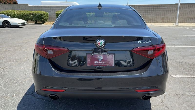 2023 Alfa Romeo Giulia Sprint Rwd in a Vulcano Black Metallic exterior color and Blackinterior. Alfa Romeo of Ontario 909-757-1449 alfaromeousaofontario.com 