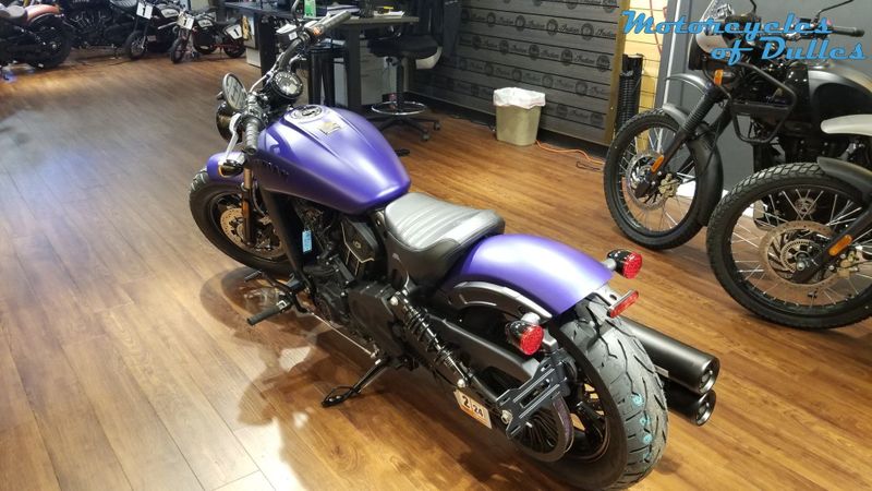 2023 Indian Motorcycle Scout Bobber Sixty  in a Spirit Blue Metallic exterior color. Motorcycles of Dulles 571.934.4450 motorcyclesofdulles.com 