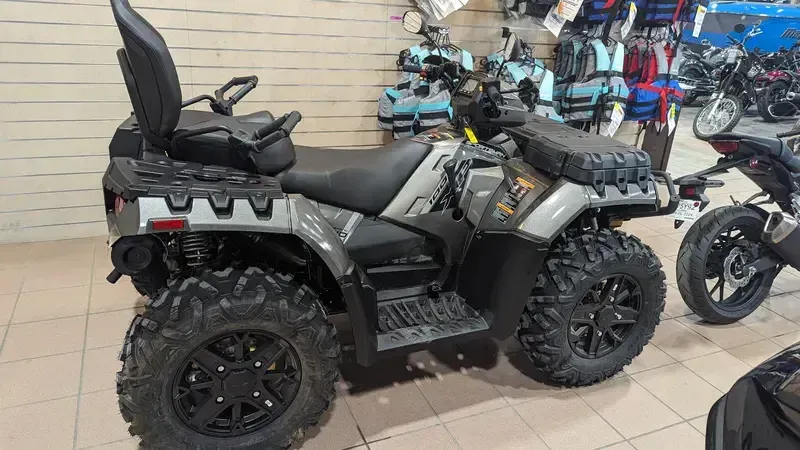 2024 POLARIS SPORTSMAN TOURING XP 1000 TRAIL HEAVY METAL in a HEAVY METAL exterior color. Family PowerSports (877) 886-1997 familypowersports.com 