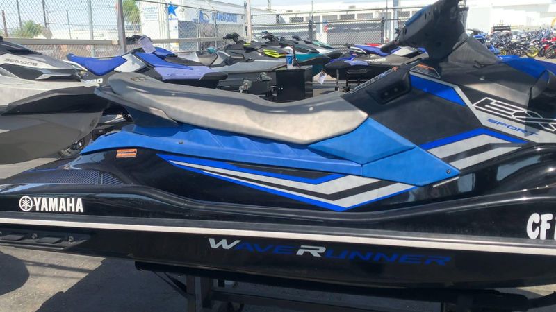 2020 Yamaha EX SPORT- BLACK/AZURE BLUE Image 3