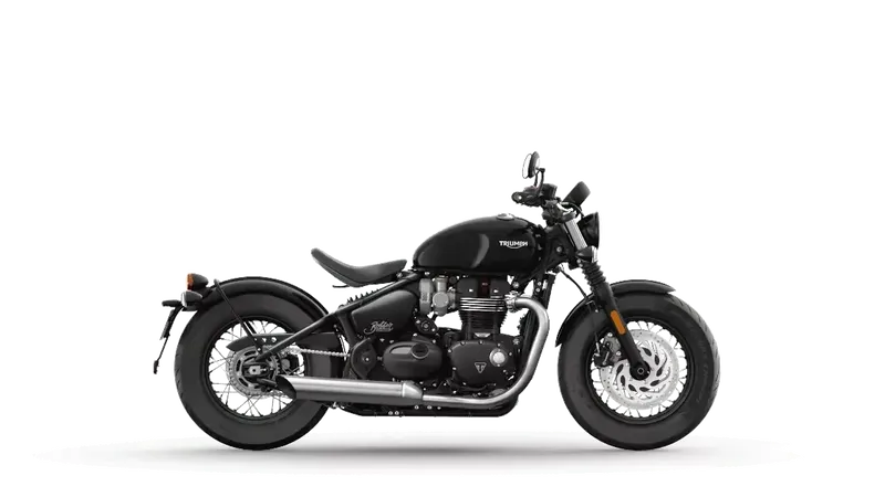 2024 Triumph BONNEVILLE BOBBER in a Jet Black / Ash Grey exterior color. Cross Country Powersports 732-491-2900 crosscountrypowersports.com 