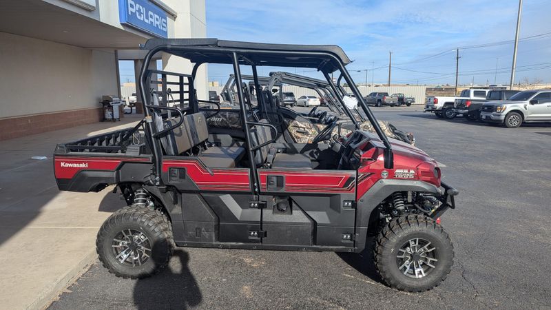 2025 KAWASAKI MULE PROFXT 1000 LE RANCH EDITION in a METALLIC DEEP RED exterior color. Family PowerSports (877) 886-1997 familypowersports.com 