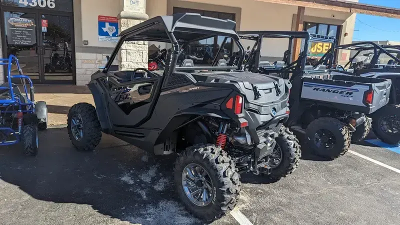 2025 CFMOTO ZFORCE 950 SPORT in a NEBULA BLACK exterior color. Family PowerSports (877) 886-1997 familypowersports.com 