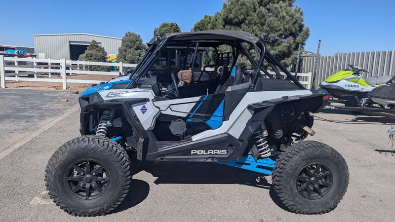 2020 POLARIS RZR XP TURBO S VELOCITY MATTE WHITE S VELOCITY in a BLUE exterior color. Family PowerSports (877) 886-1997 familypowersports.com 