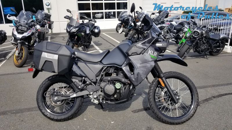 2023 Kawasaki KLR 650 in a Black exterior color. Motorcycles of Dulles 571.934.4450 motorcyclesofdulles.com 