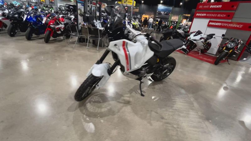 New 2025 Ducati Desertx  in a STAR WHITE SILK exterior color. Del Amo Motorsports of Redondo Beach (424) 390-7811 delamomotorsports.com 