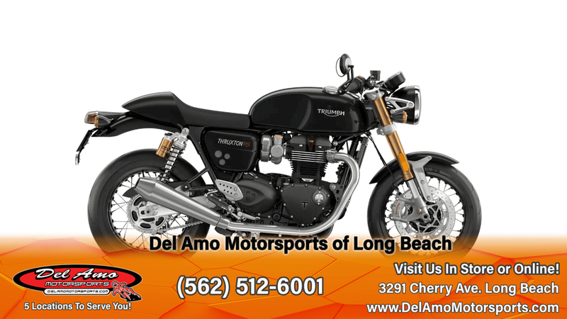 2024 Triumph THRUXTON RS  in a JET BLACK/ SILVER ICE exterior color. Del Amo Motorsports of Long Beach (562) 362-3160 delamomotorsports.com 