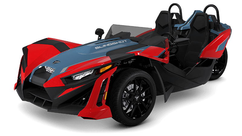 NEW 2025 POLARIS SLINGSHOT S AUTODRIVE  in a SLINGSHOT RED exterior color. Family PowerSports (877) 886-1997 familypowersports.com