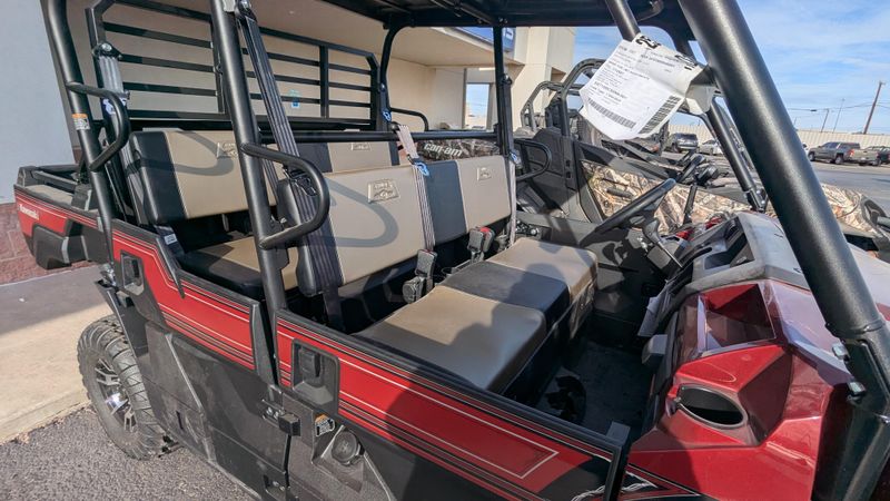 2025 KAWASAKI MULE PROFXT 1000 LE RANCH EDITION in a METALLIC DEEP RED exterior color. Family PowerSports (877) 886-1997 familypowersports.com 