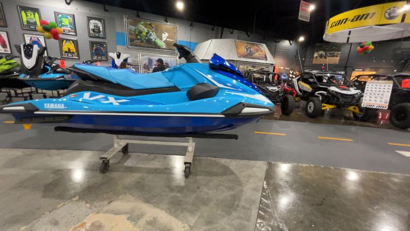 2025 Yamaha VX DELUXE W/AUDIO  in a CYAN/AZURE BLUE exterior color. Del Amo Motorsports of Redondo Beach (424) 390-7811 delamomotorsports.com 
