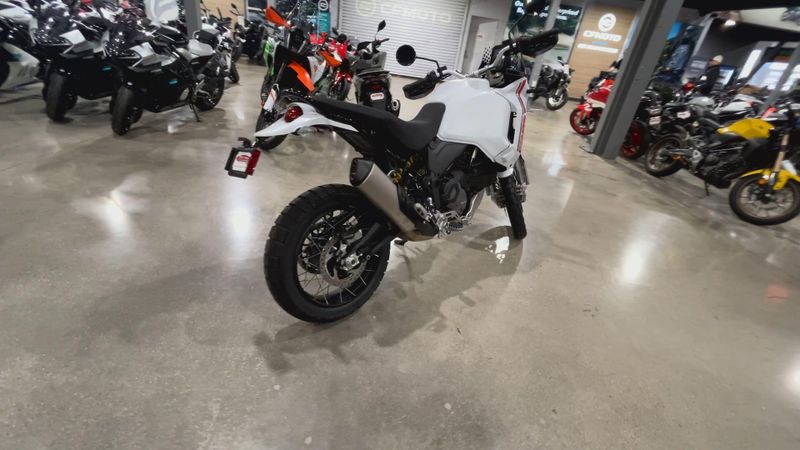 New 2025 Ducati Desertx  in a STAR WHITE SILK exterior color. Del Amo Motorsports of Redondo Beach (424) 390-7811 delamomotorsports.com 