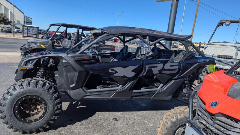 2025 CAN-AM MAVERICK X3 MAX X RS TURBO RR TRIPLE BLACK in a TRIPLE BLACK exterior color. Family PowerSports (877) 886-1997 familypowersports.com 