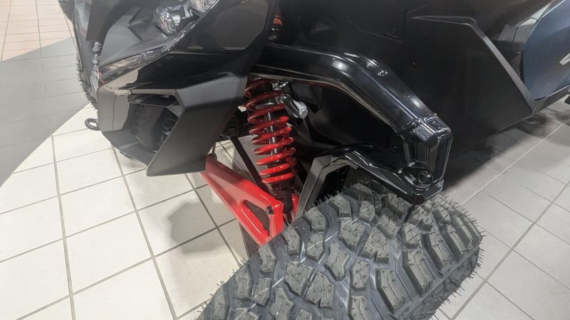 2025 Can-Am MAVERICK R MAX X RS WITH SMARTSHOX 999T DCT DUSTY NAVY AND LEGION REDImage 15