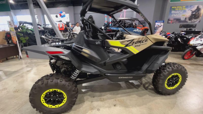 New 2024 CFMOTO ZFORCE 950 HO EX G1  in a DESERT TAN exterior color. Del Amo Motorsports of Redondo Beach (424) 390-7811 delamomotorsports.com 