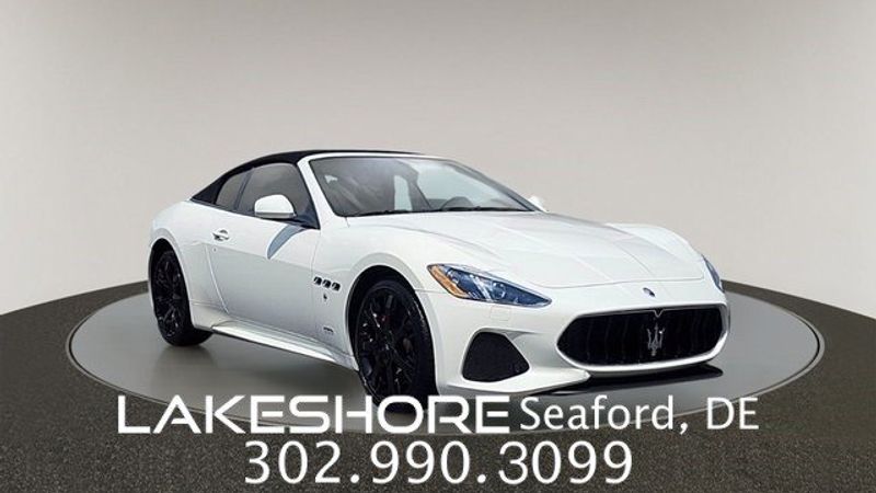 2018 Maserati GranTurismo Sport in a Bianco Eldorado exterior color and Bianco Pregiatointerior. Lakeshore CDJR Seaford 302-213-6058 lakeshorecdjr.com 