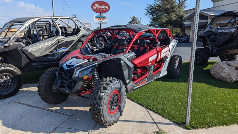 2024 Can-Am MAVERICK X3 MAX X DS TURBO RR FIERY RED AND HYPER SILVERImage 3