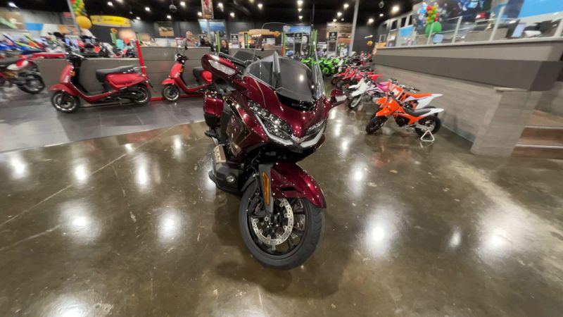 2025 Honda GOLDWING TOUR AIR BAG DCT  in a BORDEAUX RED METALLIC exterior color. Del Amo Motorsports of Redondo Beach (424) 390-7811 delamomotorsports.com 
