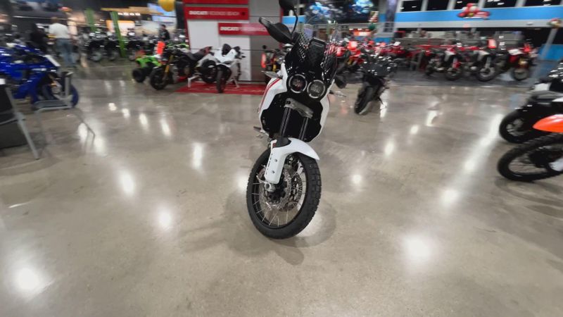 New 2025 Ducati Desertx  in a STAR WHITE SILK exterior color. Del Amo Motorsports of Redondo Beach (424) 390-7811 delamomotorsports.com 