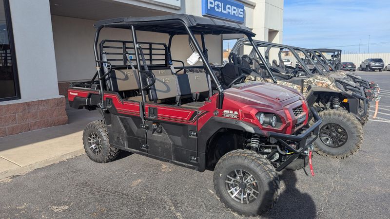 2025 KAWASAKI MULE PROFXT 1000 LE RANCH EDITION in a METALLIC DEEP RED exterior color. Family PowerSports (877) 886-1997 familypowersports.com 