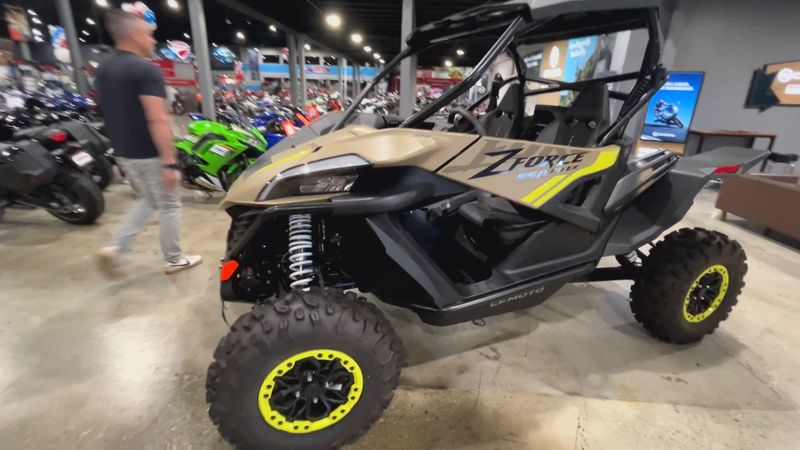 New 2024 CFMOTO ZFORCE 950 HO EX G1  in a DESERT TAN exterior color. Del Amo Motorsports of Redondo Beach (424) 390-7811 delamomotorsports.com 