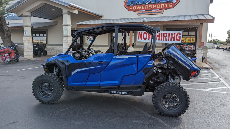 2024 POLARIS GENERAL XP 4 1000 ULTIMATE  BLUE in a BLUE exterior color. Family PowerSports (877) 886-1997 familypowersports.com 