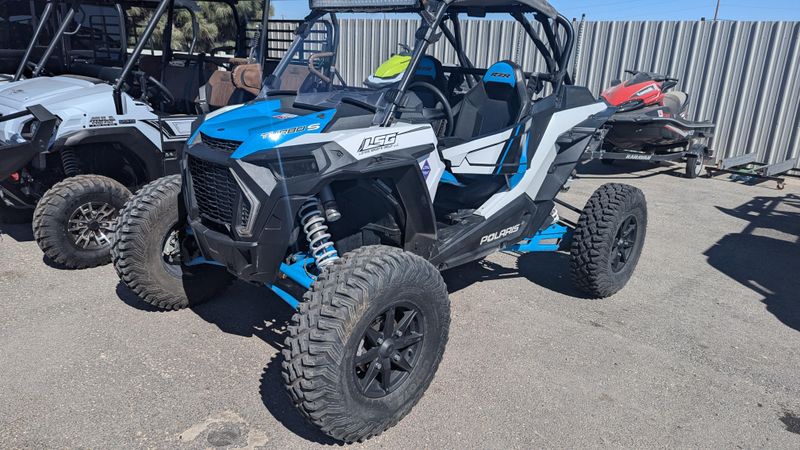 2020 POLARIS RZR XP TURBO S VELOCITY MATTE WHITE S VELOCITY in a BLUE exterior color. Family PowerSports (877) 886-1997 familypowersports.com 