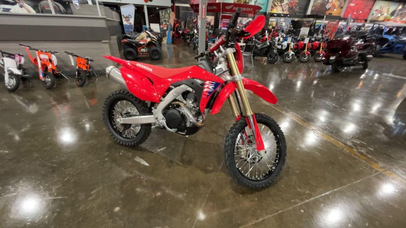2025 Honda CRF450X  in a RED exterior color. Del Amo Motorsports of Redondo Beach (424) 390-7811 delamomotorsports.com 