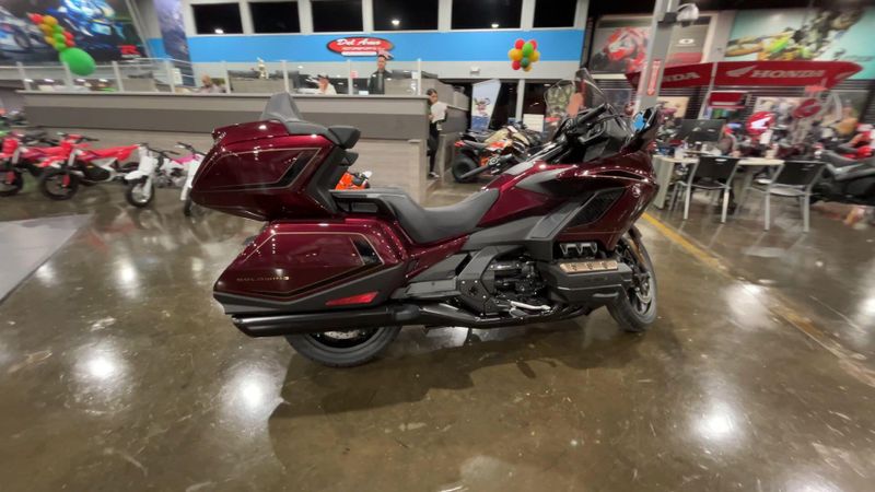 2025 Honda GOLDWING TOUR AIR BAG DCT  in a BORDEAUX RED METALLIC exterior color. Del Amo Motorsports of Redondo Beach (424) 390-7811 delamomotorsports.com 
