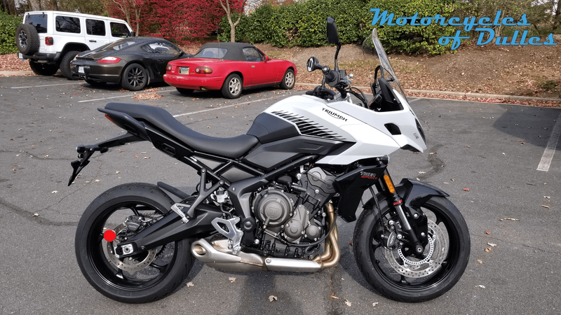 2024 Triumph Tiger 660 in a Snowdonia White/Jet Black exterior color. Motorcycles of Dulles 571.934.4450 motorcyclesofdulles.com 