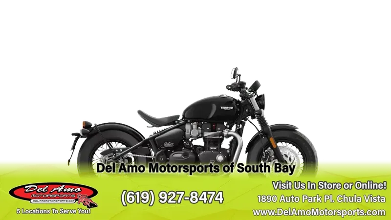 2024 Triumph BONNEVILLE BOBBER  in a JET BLACK/ASH GRAY exterior color. Del Amo Motorsports of South Bay (619) 547-1937 delamomotorsports.com 