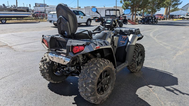2024 POLARIS SPORTSMAN TOURING 1000 TRAIL  HEAVY METAL in a GRAY exterior color. Family PowerSports (877) 886-1997 familypowersports.com 
