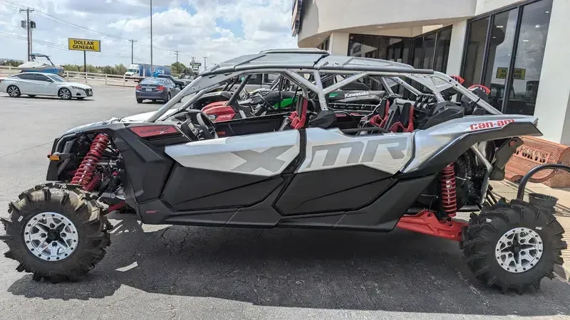 2025 Can-Am MAVERICK MAX XMR 72 TURBO RR HYPER SILVER AND LEGION REDImage 2