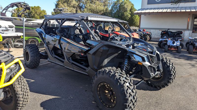 2025 CAN-AM MAVERICK X3 MAX X RS TURBO RR TRIPLE BLACK in a TRIPLE BLACK exterior color. Family PowerSports (877) 886-1997 familypowersports.com 