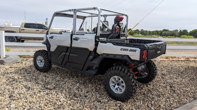 2024 Can-Am DEFENDER MAX X MR WITH HALF DOORS HAD10 HYPER SILVER AND LEGION REDImage 3