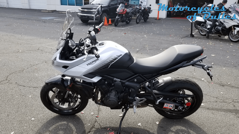 2024 Triumph Tiger 660 in a Snowdonia White/Jet Black exterior color. Motorcycles of Dulles 571.934.4450 motorcyclesofdulles.com 