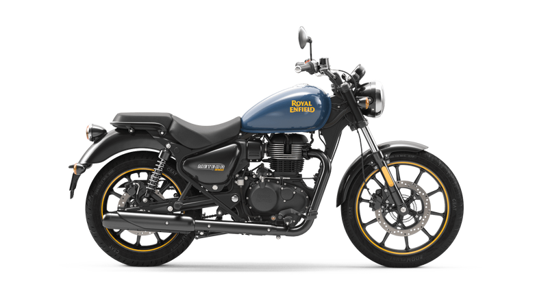 2023 Royal Enfield METEOR 350 in a FIREBALL BLUE exterior color. Cross Country Powersports 732-491-2900 crosscountrypowersports.com 