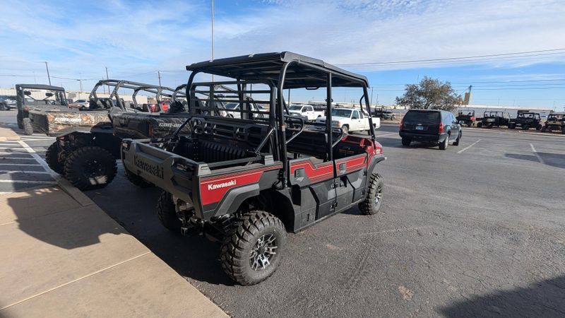 2025 KAWASAKI MULE PROFXT 1000 LE RANCH EDITION in a METALLIC DEEP RED exterior color. Family PowerSports (877) 886-1997 familypowersports.com 