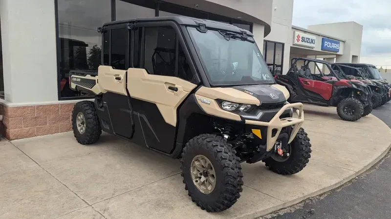 2025 Can-Am DEFENDER MAX LTD 65 HD10 DESERT TAN AND STEALTH BLACKImage 1