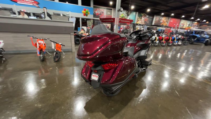 2025 Honda GOLDWING TOUR AIR BAG DCT  in a BORDEAUX RED METALLIC exterior color. Del Amo Motorsports of Redondo Beach (424) 390-7811 delamomotorsports.com 