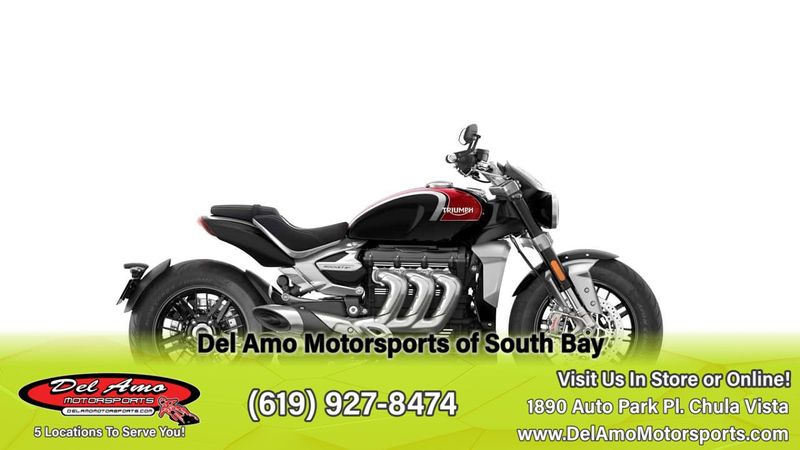 2024 Triumph ROCKET 3 R  in a SAPPHIRE BLACK exterior color. Del Amo Motorsports of South Bay (619) 547-1937 delamomotorsports.com 