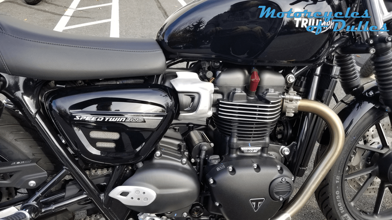 2023 Triumph Speed Twin 900 in a Jet Black exterior color. Motorcycles of Dulles 571.934.4450 motorcyclesofdulles.com 