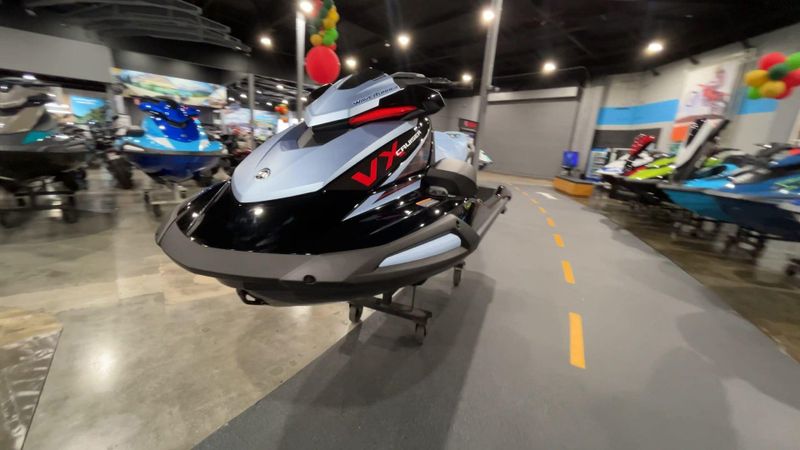 2025 Yamaha VX CRUISER W&sol;AUDIO  in a BLACK/ICE BLUE exterior color. Del Amo Motorsports of Redondo Beach (424) 390-7811 delamomotorsports.com 